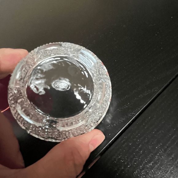 Vintage Fenton Red Hand Painted Girl Fairy Lamp w/ Diamond Cut Base - Picture 5 of 7